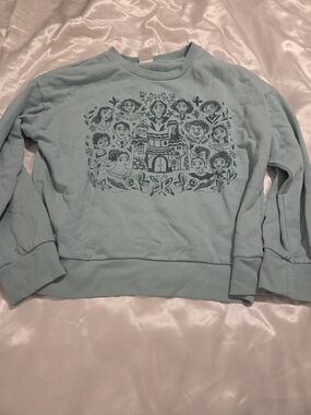 Disney Encanto Sweatshirt Women Small Blue Crewneck Mirabel Graphic Pullover